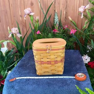 Square tissue holder container by Carnation Baskets